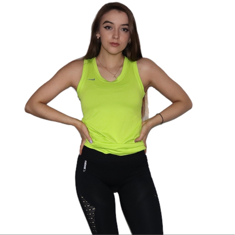 Neon Green Nike Workout Tank Top